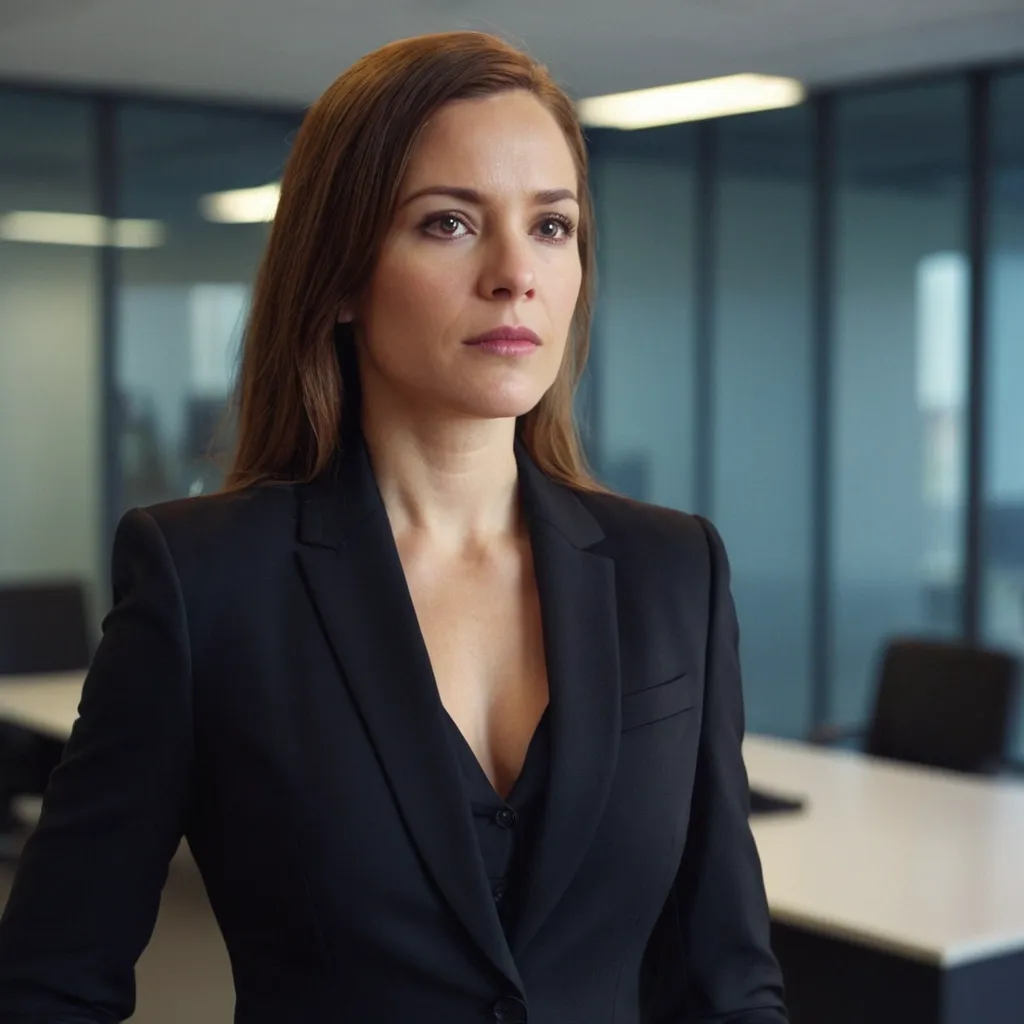 detailed photo of womens black suit