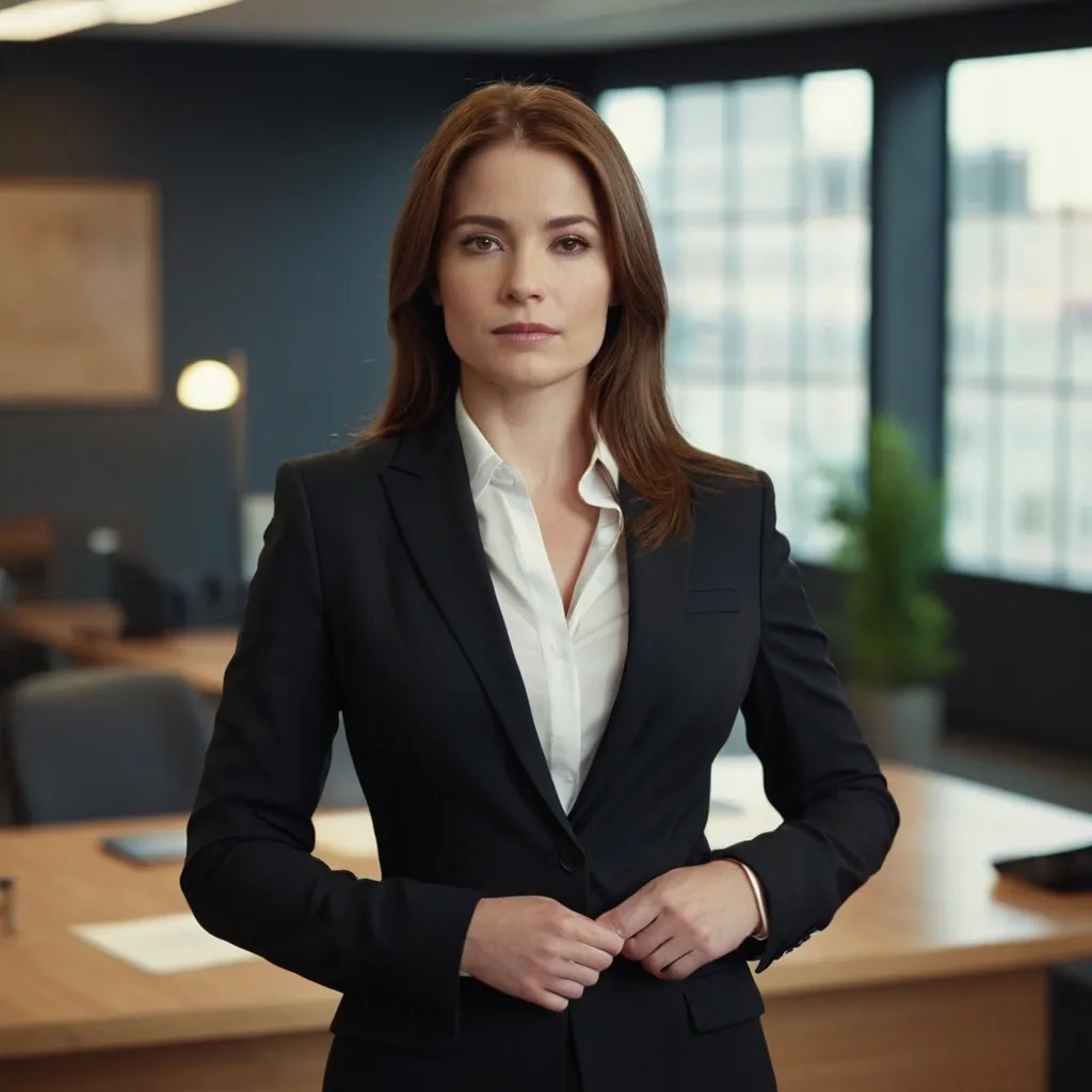 detailed photo of womens black suit