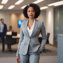 photo of #5 womens gray suit