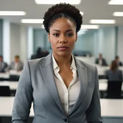 photo of #5 womens gray suit