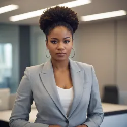 photo of #5 womens gray suit