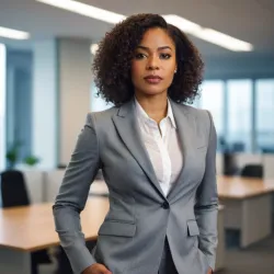 photo of #5 womens gray suit