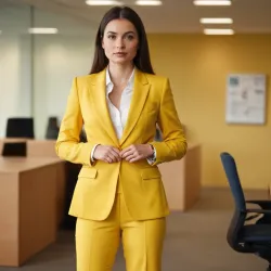 photo of #6 womens yellow suit