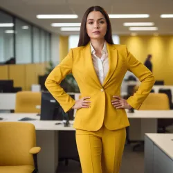 photo of #6 womens yellow suit