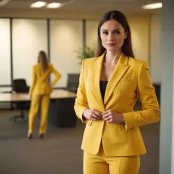 photo of #6 womens yellow suit