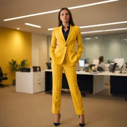 photo of #6 womens yellow suit