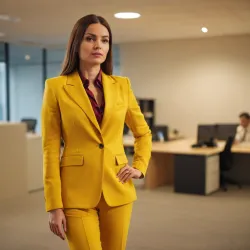 photo of #6 womens yellow suit