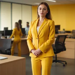 photo of #6 womens yellow suit