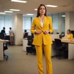 photo of #6 womens yellow suit