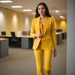 photo of #6 womens yellow suit