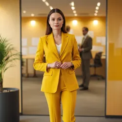 photo of #6 womens yellow suit