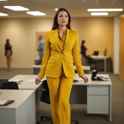 photo of #6 womens yellow suit