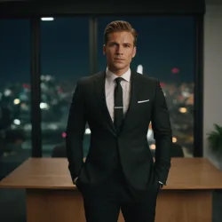 photo of #7 mens black suit