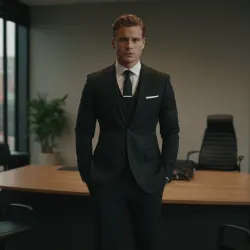 photo of #7 mens black suit