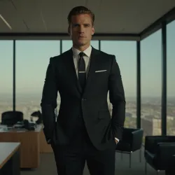 photo of #7 mens black suit