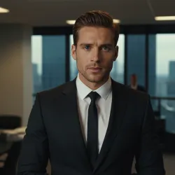 photo of #7 mens black suit