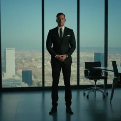 photo of #7 mens black suit