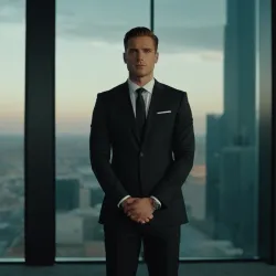 photo of #7 mens black suit