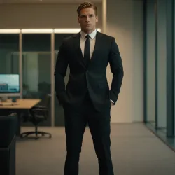 photo of #7 mens black suit