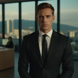 photo of #8 mens black suit