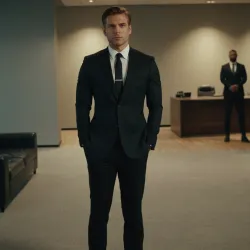 photo of #8 mens black suit