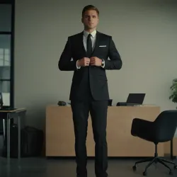 photo of #8 mens black suit