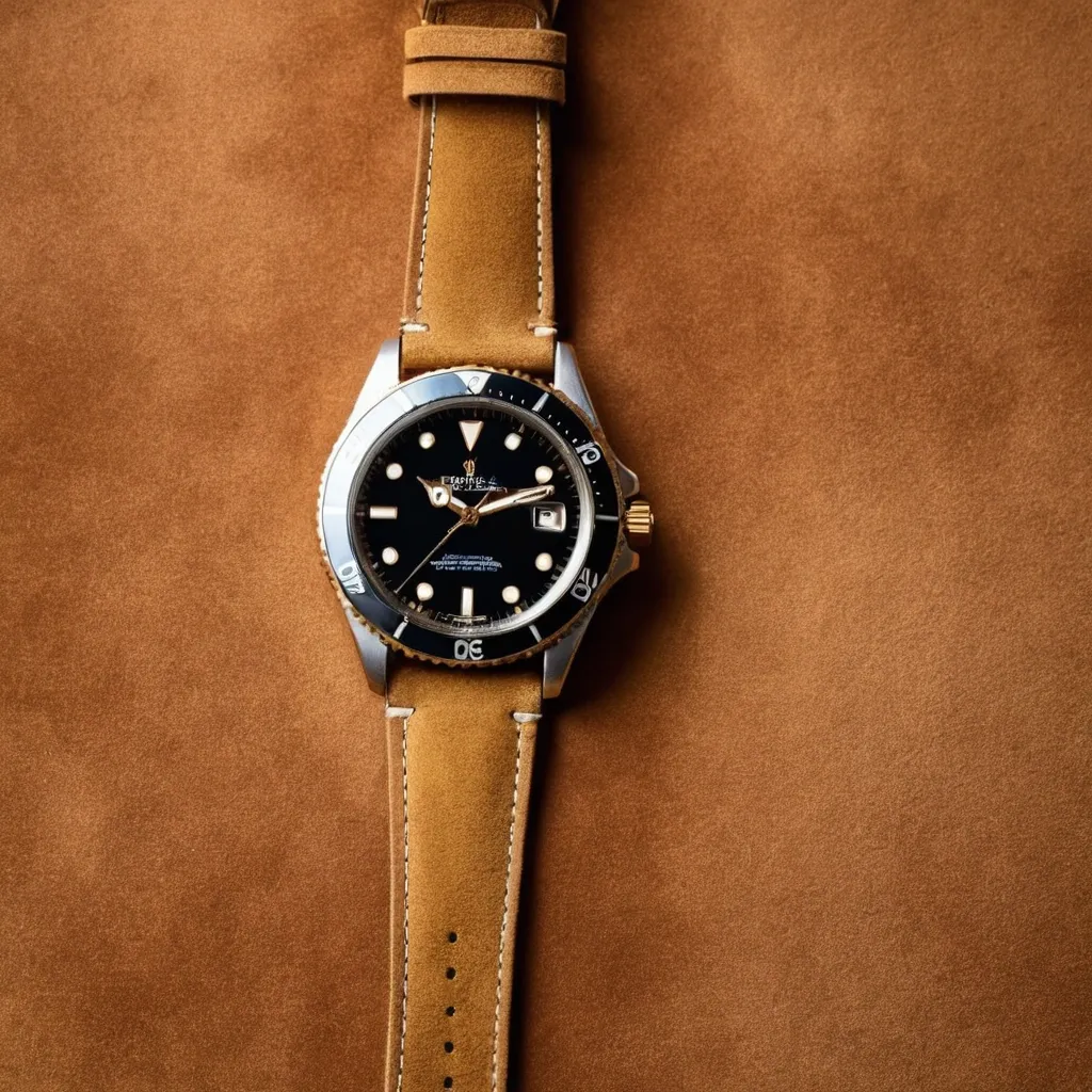 detailed photo of golden wrist watch