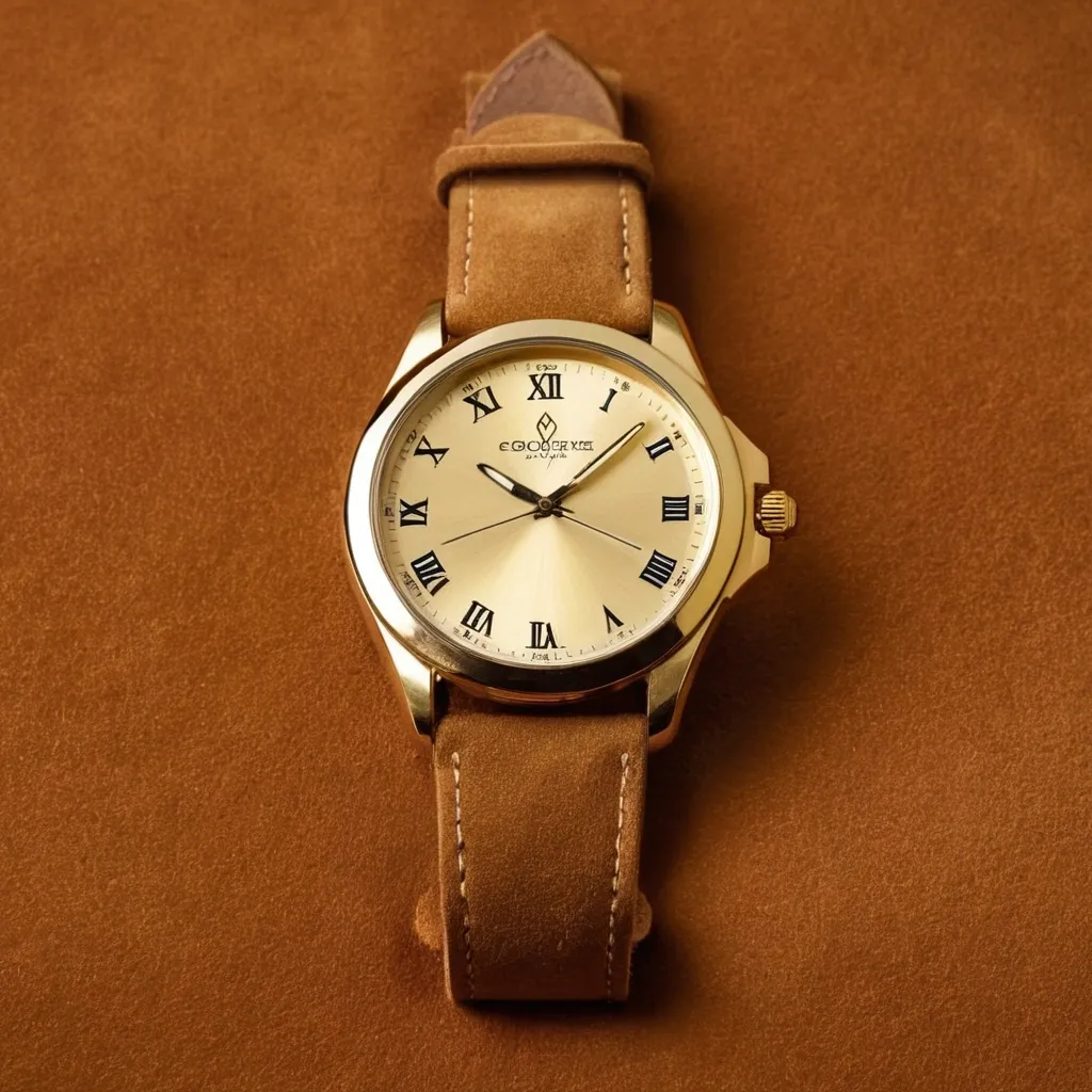 detailed photo of golden wrist watch