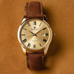 photo of #1 golden wrist watch