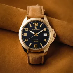 photo of #1 golden wrist watch