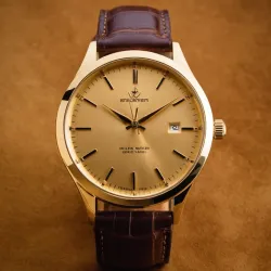 photo of #1 golden wrist watch