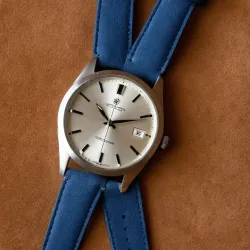 photo of #2 silver blue belt watch