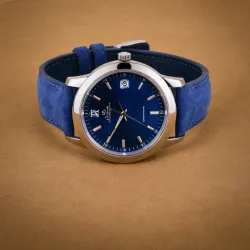 photo of #2 silver blue belt watch