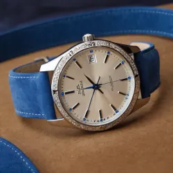 photo of #2 silver blue belt watch