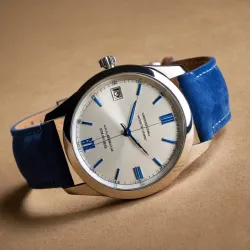 photo of #2 silver blue belt watch