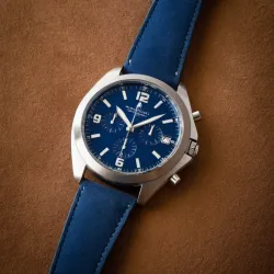 photo of #2 silver blue belt watch