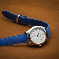 photo of #2 silver blue belt watch