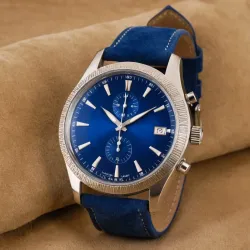 photo of 2-silver-blue-belt-watch