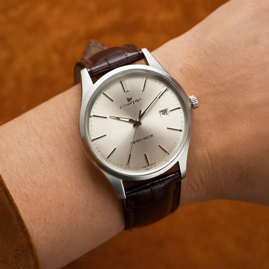 detailed photo of silver wrist watch